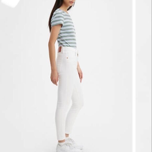 levi’s Mile high ankle super skinny extra high-high waisted waist white slim30 - Picture 7 of 14